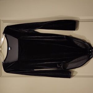 Old Navy Women's Black Velour Body Suit (Size Large)